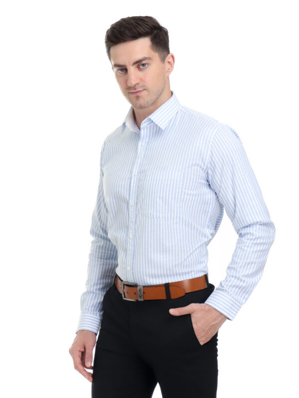 Men's Stripe Full Sleeves Shirt - Image 3